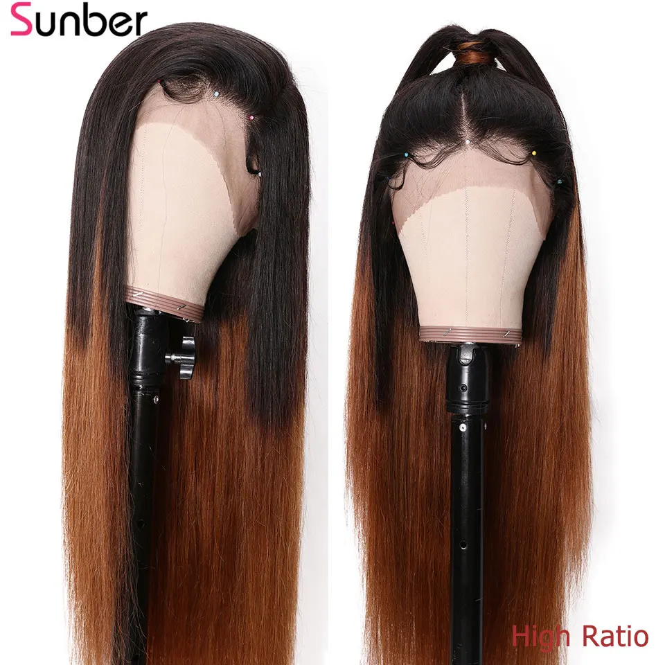 13X6 глубокая часть Омбре коричневый предварительно выщипанные кружевные