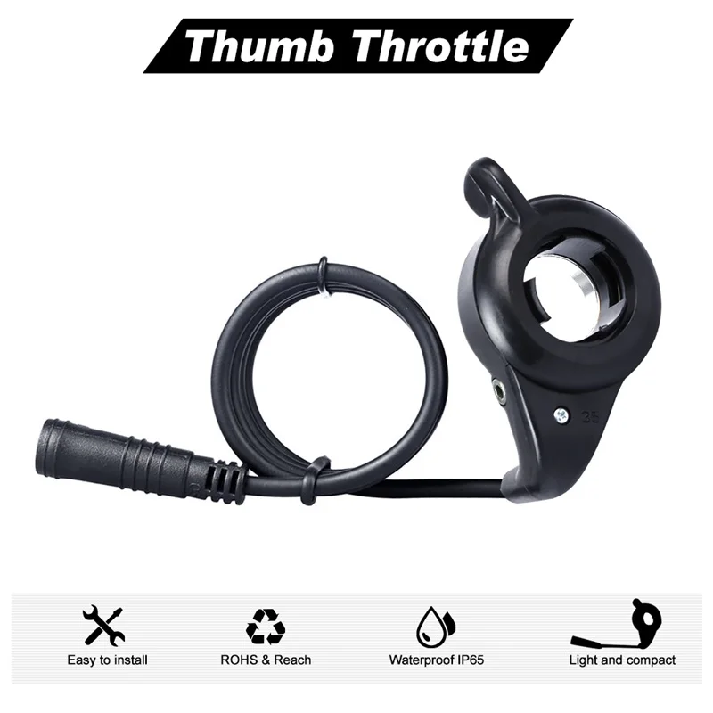 3 Pin Thumb дроссельной заслонки для Bafang BBS BBS01B BBS02B BBSHD 36 в 48 в 52 в 72 в Mid комплекты для преобразования двигателей водонепроницаемый IPX65