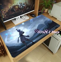 anime chongyun xingqiu genshin impact mouse pad thicken laptop gaming mice mat table keyboard mat playmat cosplay decor gift