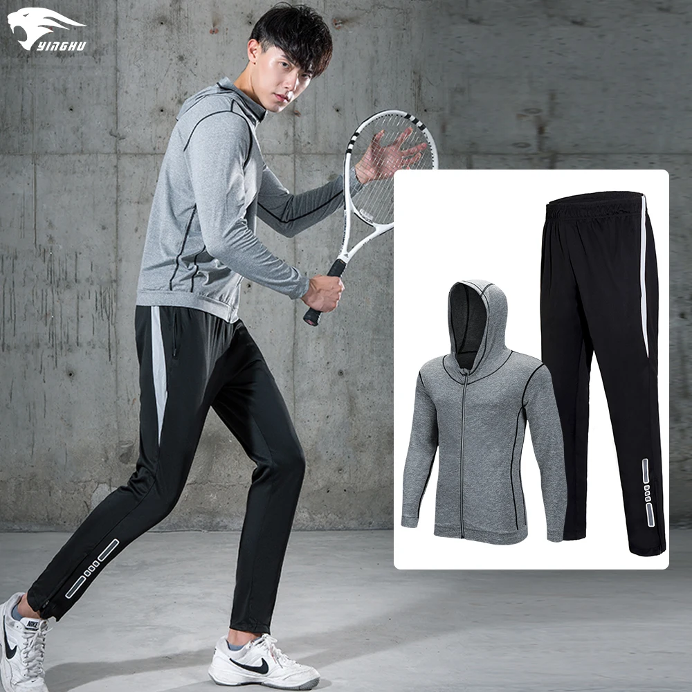 YINGHU мужская спортивная одежда модные комплекты спортивный костюм мужской