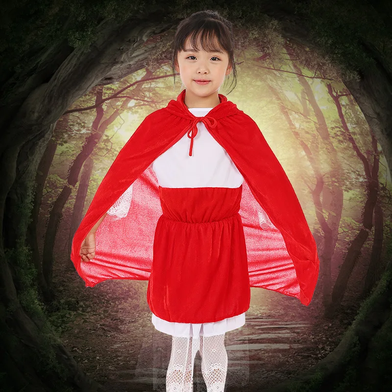 Комплект из 3 предметов Красная Шапочка платье для костюмированной вечеринки и