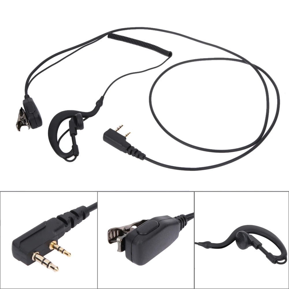 2-контактный наушник гарнитура для BAOFENG UV5R KENWOOD антишумный микрофон пеших