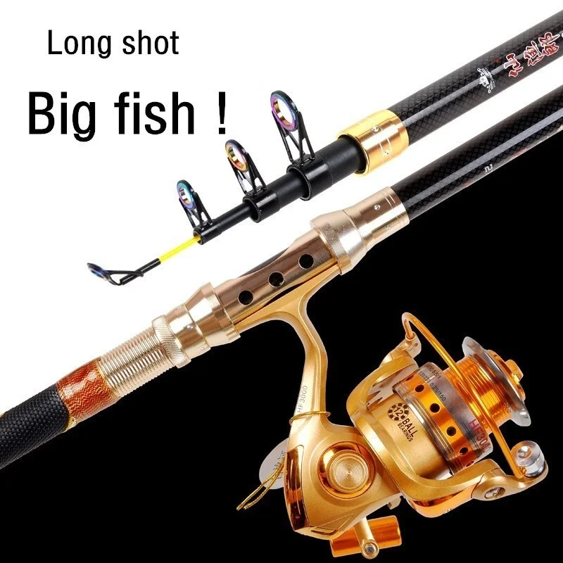 Суперуглеродное телескопическое рыболовное спиннинговое удилище 2 1/2 4/2