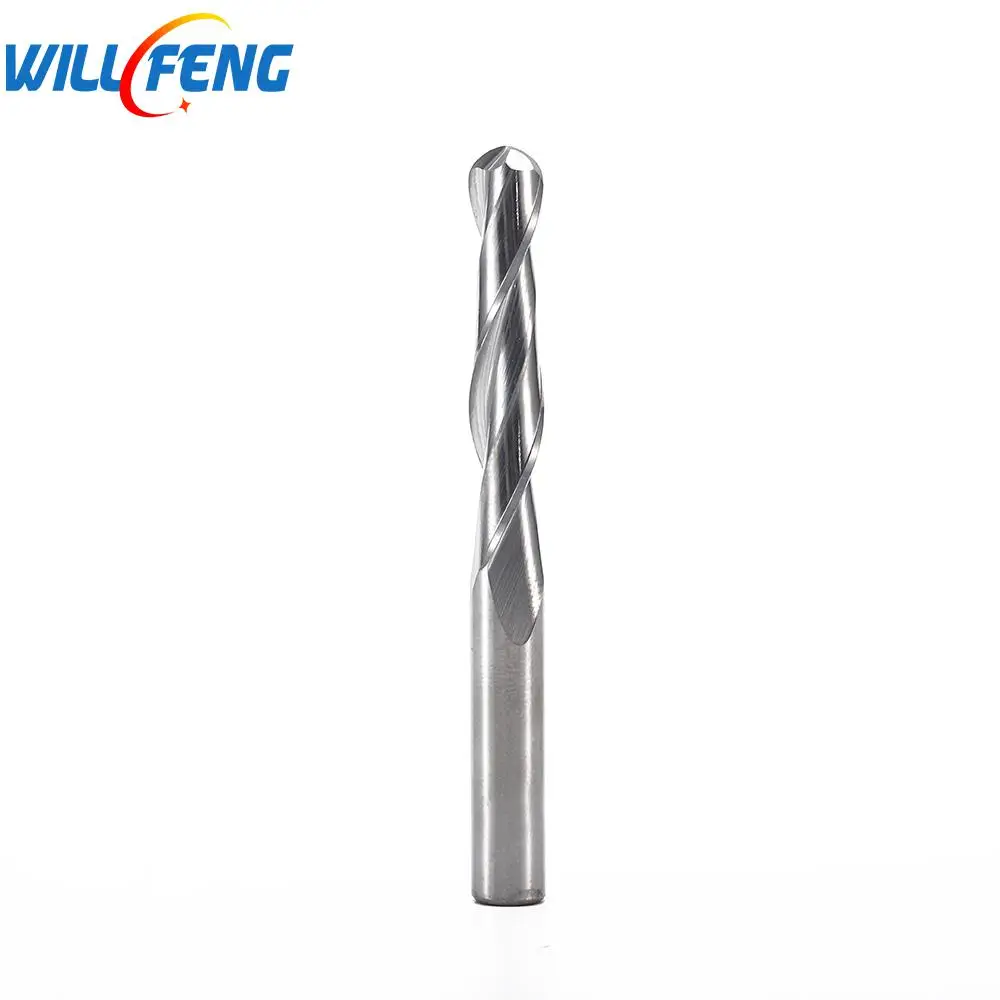 Будет Feng 4 мм двойная спиральная шаровая фрезерная головка для резки МДФ ПВХ 5