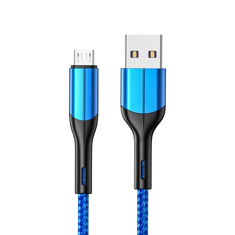 H& A 3A Micro USB кабель для быстрой зарядки Micro usb шнур для samsung S7 Xiaomi Redmi Note 5 Pro Android телефон кабель Micro usb зарядное устройство - Цвет: Синий