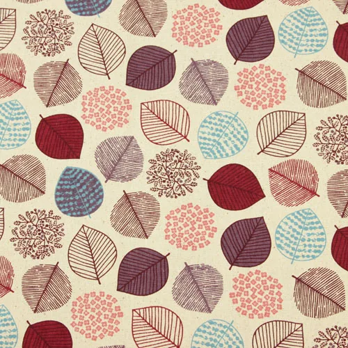 Импортная тонкая ткань из чистого хлопка с принтом листьев ручная работа