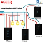 ASEER 4 шт. WiFi управление Swith 1 Gang 2 Gang 3 Gang 4 Way EweLink WiFi умный сенсорный светильник работает с Siri,Alexa,Google Home