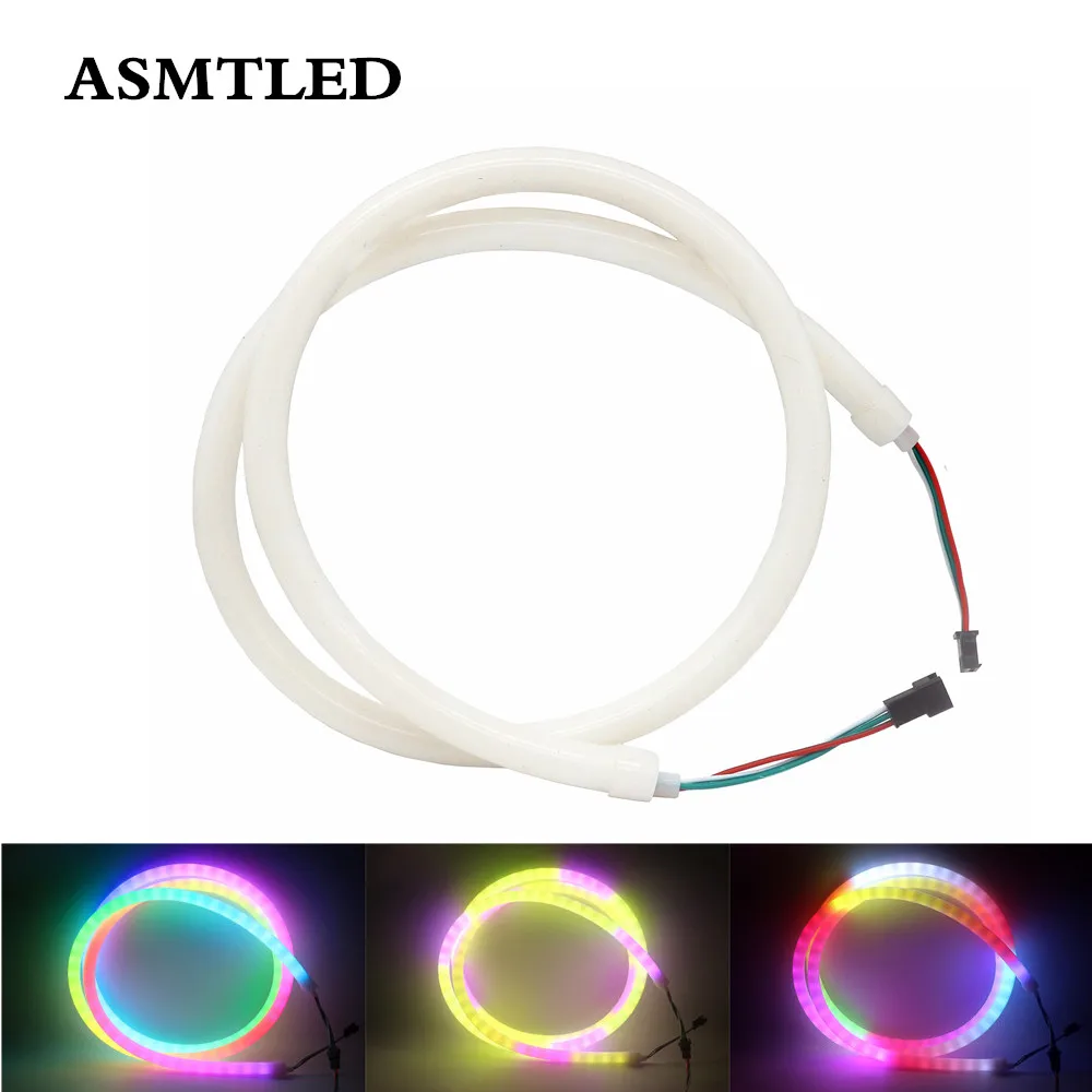 

5V 12V WS2811 SK6812 WS2812B RGB Addressable led Neon Pixel Light Rope Waterproof IP65 in Silicone Tube T13 T20 360 Round 1m 5m