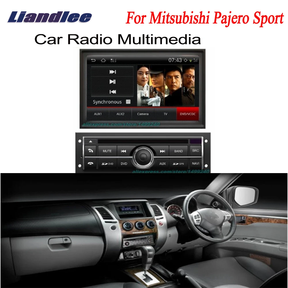 Liandlee 2din автомобильный Android GPS навигатор для Mitsubishi Pajero Sport 2008 ~ 2013 Navi Maps CD DVD Palyer Радио
