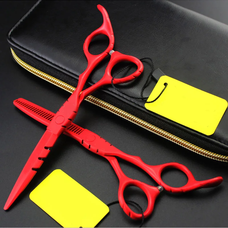 Парикмахерские ножницы 6 0 дюйма 4 цвета профессиональные для стрижки филировки