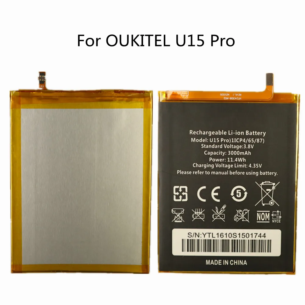 

100% Новый Сменный аккумулятор OUKITEL U15 Pro 3000 мАч для OUKITEL U15 Pro U15pro высокое качество