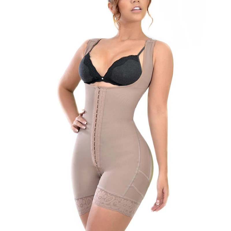 

Fajas Colombianas High Waisted With Mid-section Tummy Control Booty Lifting Body Shaper Cincher Hourglass Mujer Skims BBL Lace