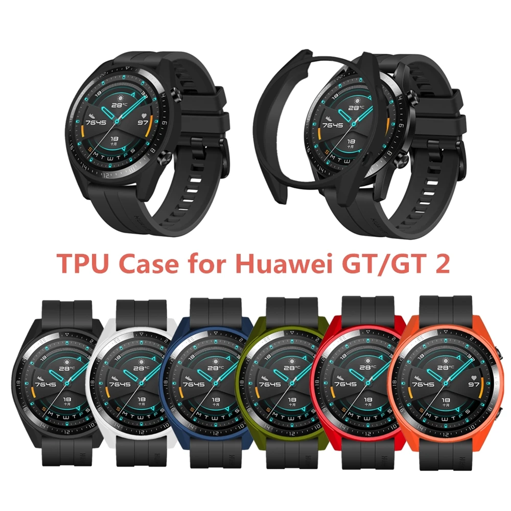 Совместим с huawei Watch GT/GT 2 (46 мм) ТПУ мягкий цветной защитный чехол смарт-часы все