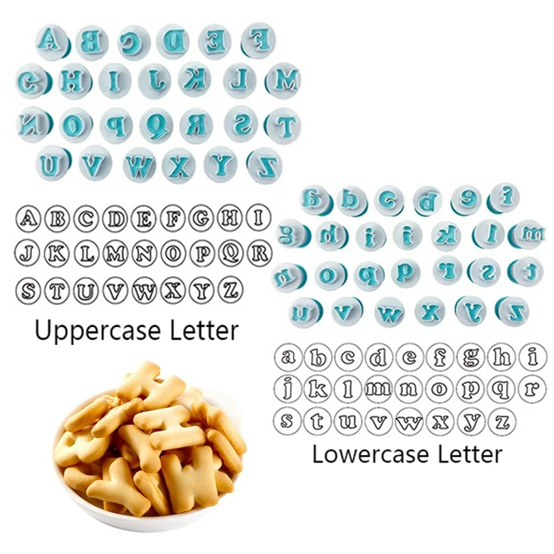 Letter Mold Plastic Bakeware Pastry Mini Lowercase Uppercase Cake Decorating Tool Chocolate Fondant Cookies Cutter Cupcake |