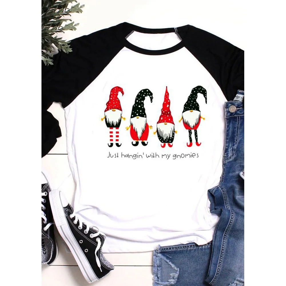 

Christmas Printing Long Sleeves Everyday Wear Office Loose Feminist S-2XL Polyester Fiber Comfortable Breathable Soft