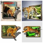 Huacan алмазная вышивка полная выкладка животные тигр картина стразами зима украшения для дома