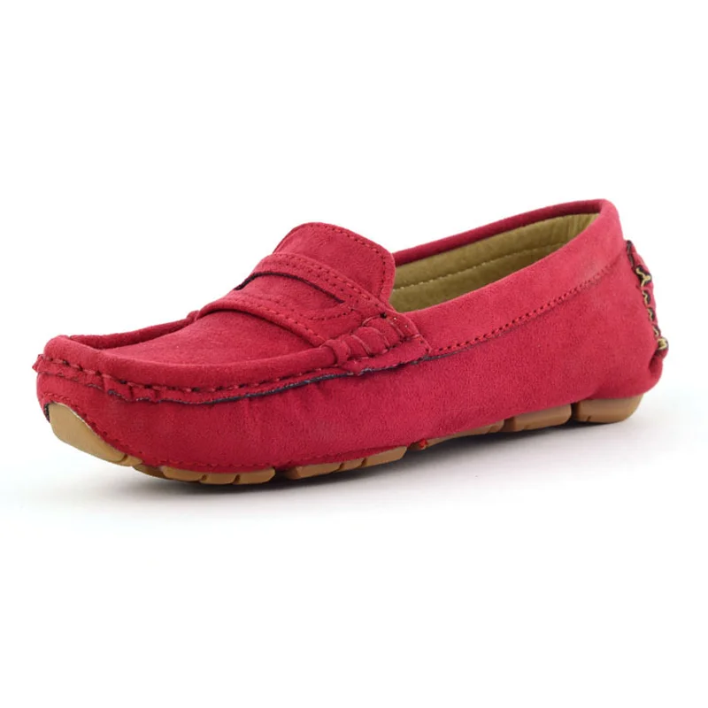 Кожаная обувь ручной работы без шнуровки для детей 2020 новые замшевые Детские