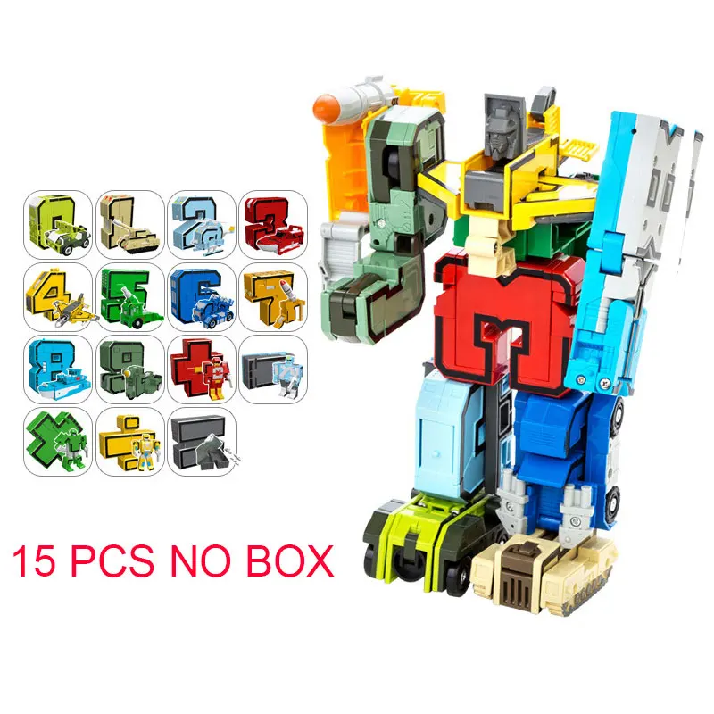 15pcs NO BOX 15 в 1 развивающие сборные строительные блоки GUDI фигурка Трансформация Роботы количество Деформация игрушки для детей - Цвет: 15pcs NO BOX