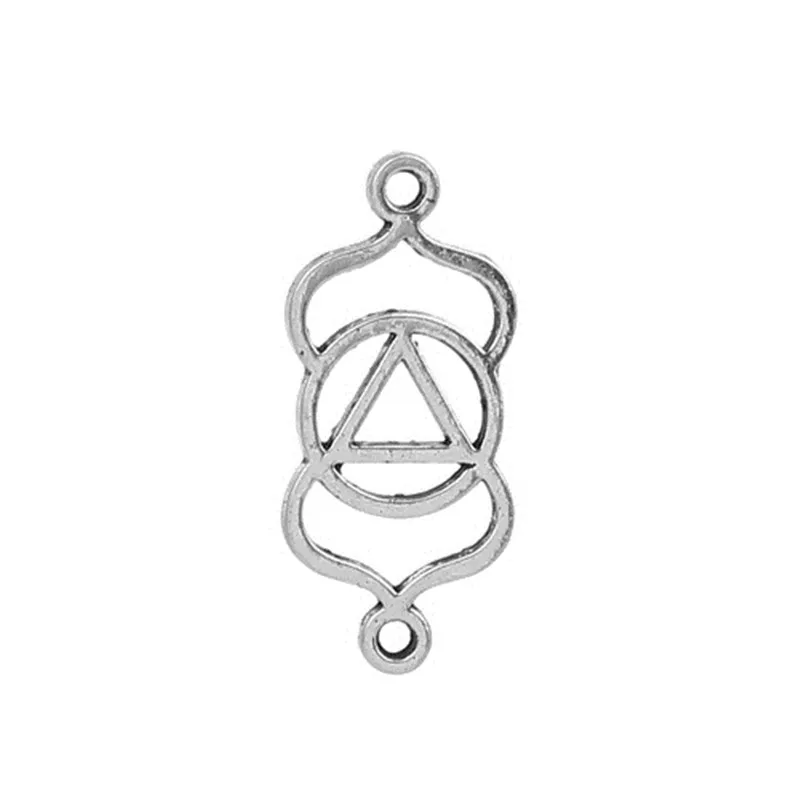 DoreenBeads мода сплав цинка на основе Исцеление йогой Разъемы Цветок Серебряный цвет