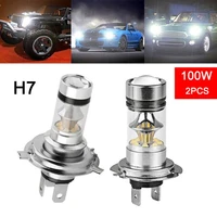2pcs h7 led car headlights high low beam conversion kit hilo beam 100w 1000lm 6000k super bright auto fog lights bulbs