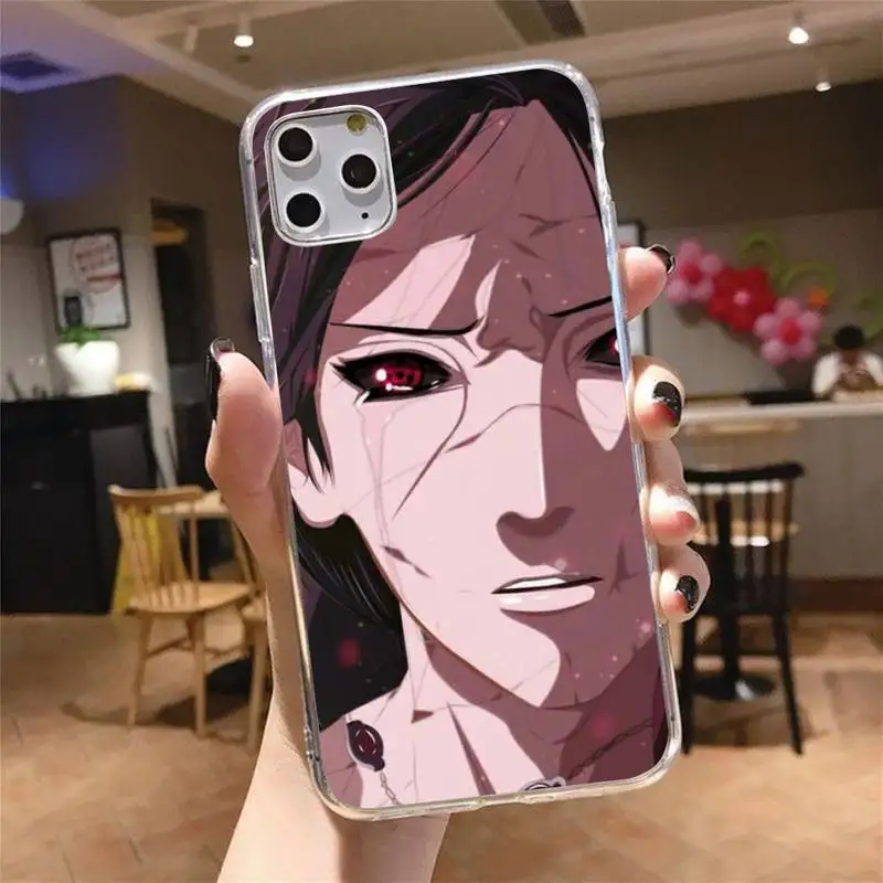 

Naruto Uchiha Itachi Phone Case Transparent for iPhone 6 7 8 11 12 s mini pro X XS XR MAX Plus cover funda shell