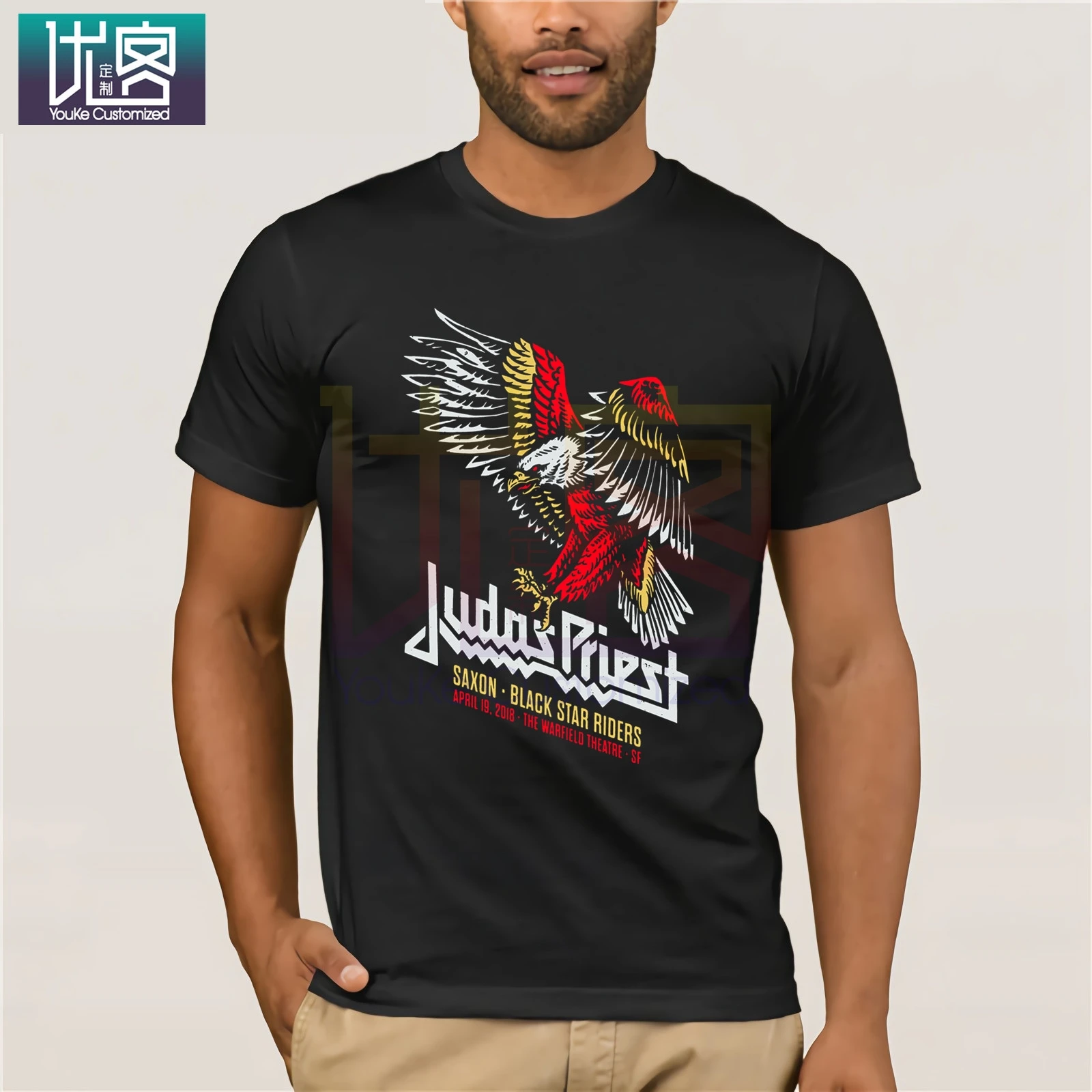 

judas priest black star riders T-shirt Heavy Metal Band Black Printed Men T Shirt Short Sleeve Funny Vintage Crew Neck