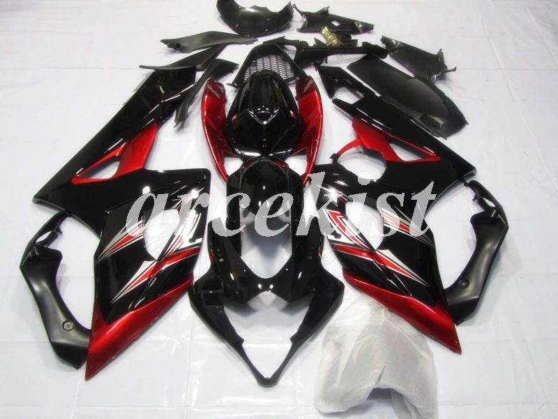 

4Gifts New ABS Motorcycle Full Fairings Kit Fit for Suzuki GSX-R1000 K5 2005 2006 GSXR1000 05 06 bodywork set Red black