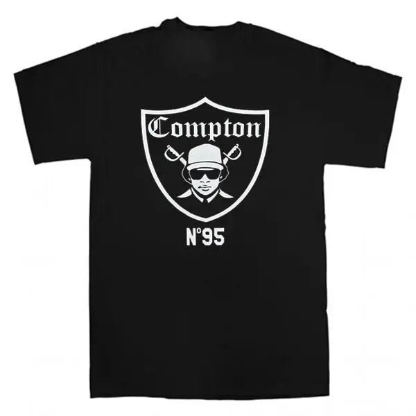 EAZY E COMPTON RAIDERS 1995 NWA RAP футболка в стиле хип хоп|Мужские футболки| |