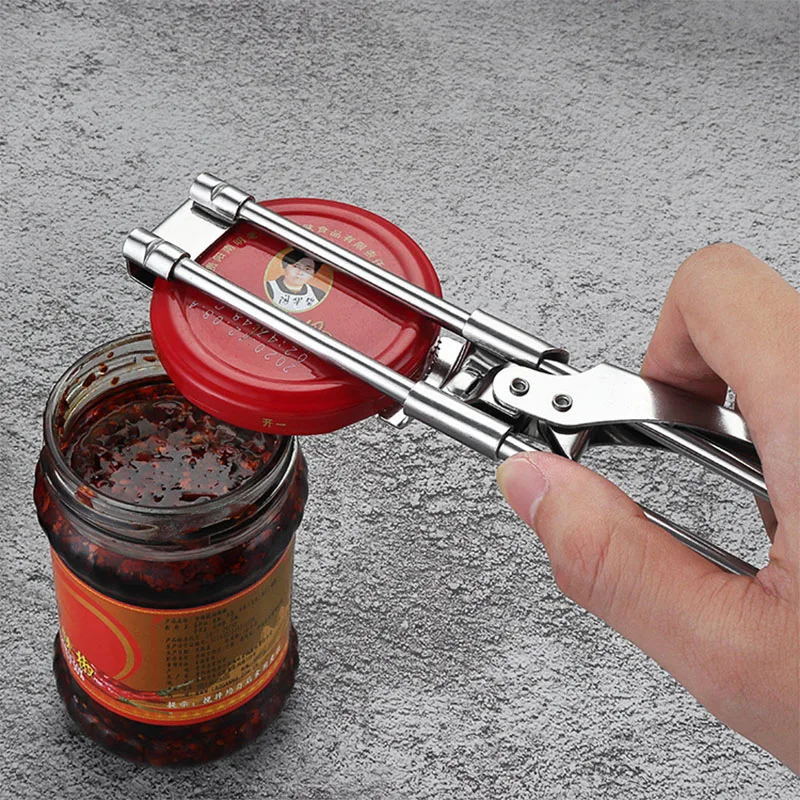 

1Pc Adjustable Stainless Steel Bottle Opener Can Jar Container Opener Creative Multifunctional Manual Kitchen Household Supplies