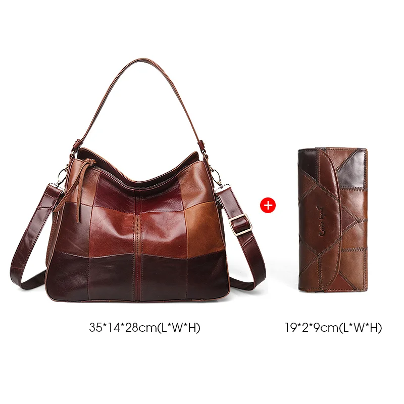 2 шт./компл . винтажные женские сумки из натуральной кожи композитная клатч для