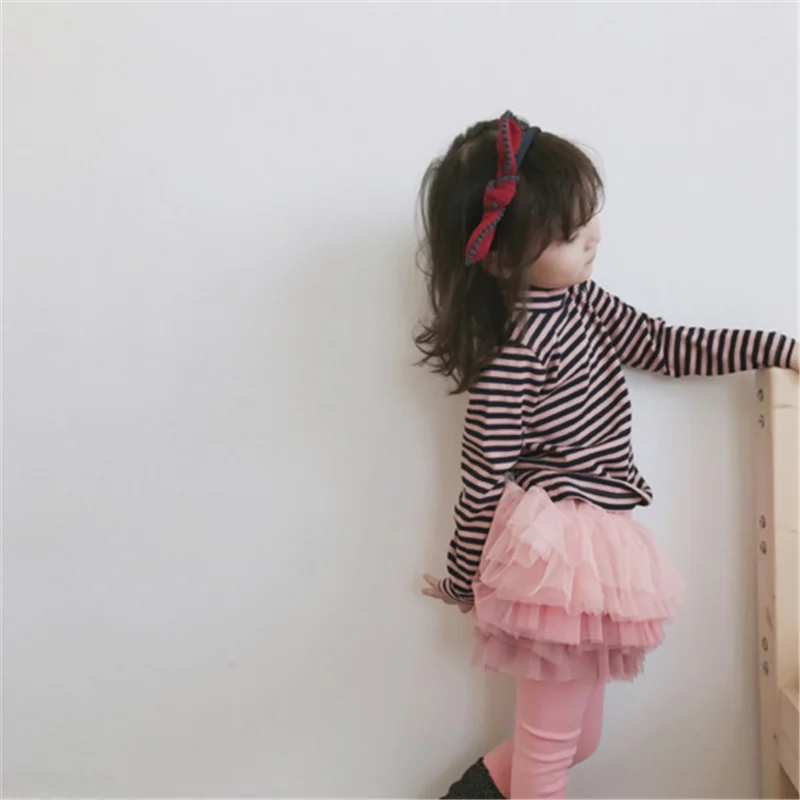 CYSINCOS/Милая Кружевная юбка-пачка для маленьких девочек Леггинсы Брюки Цвет серый