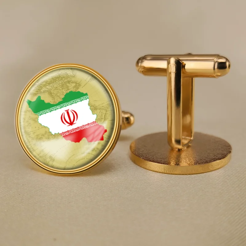 Герб Ирана иранские карта национальный флаг эмблема запонки | Украшения и