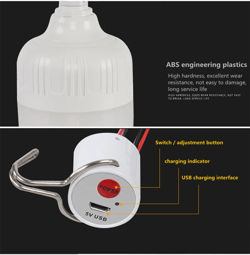 Новый светодиодный аварийный светильник лампа 3 режима перезаряжаемый