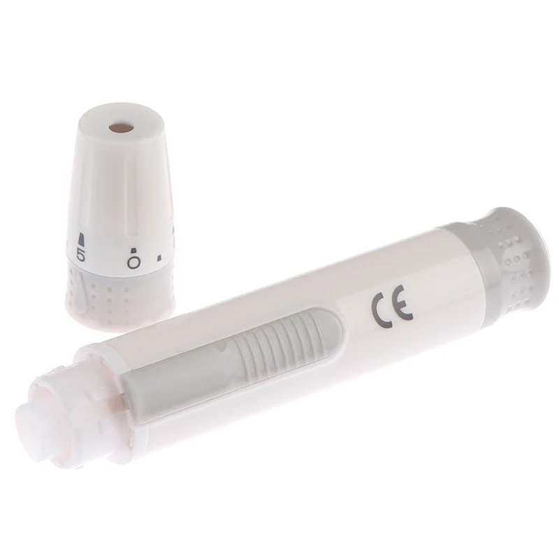 1 шт. Регулируемая глубина измерения уровня глюкозы в крови ручка форме ланцета