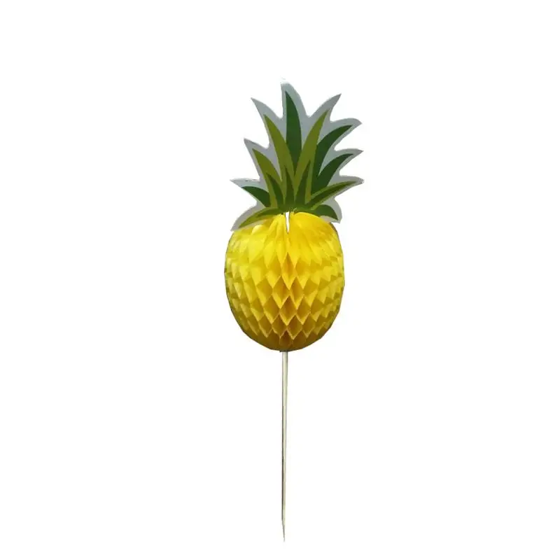 

100pcs Pineapple Cupcake Toppers Toothpicks Cake Decoration Cocktail Tropical Hawaii Luau Beach Party Food Drink Picks