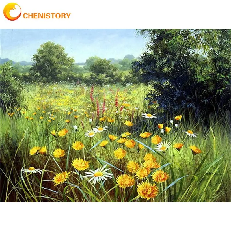 Набор для рисования по номерам на холсте Цветы 60 х75 см | Дом и сад