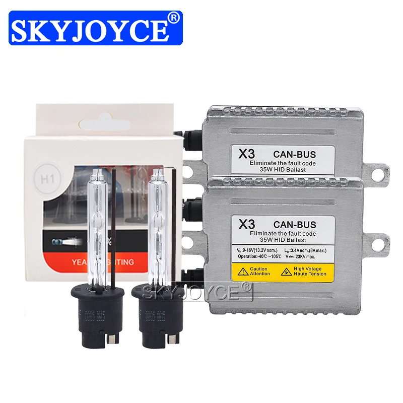 SKYJOYCE 35 Вт Canbus HID комплект фар Xenon Yeaky H1 H7 H3 H11 9005 9006 D2H авто лампа без ошибок DLT X3