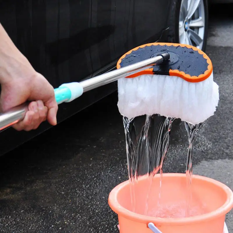 

Clean dust Mop Car Cleaning Mop Adjustable Telescopic White Cleaning Soft