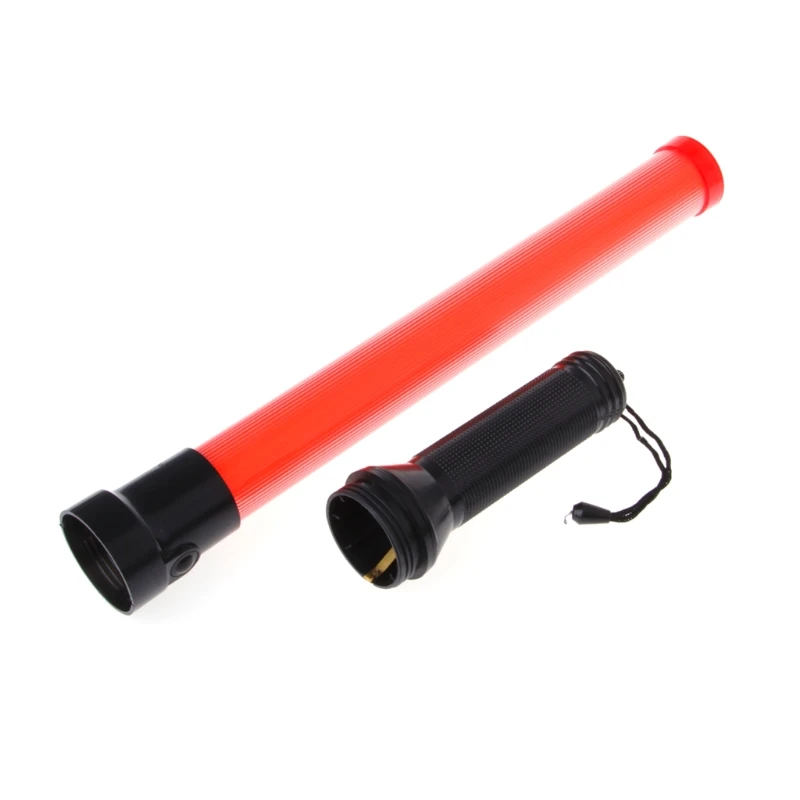 

Plastic Traffic Wand Powerful LED Flashlight Torch 3 Modes Strobe Setting K92F