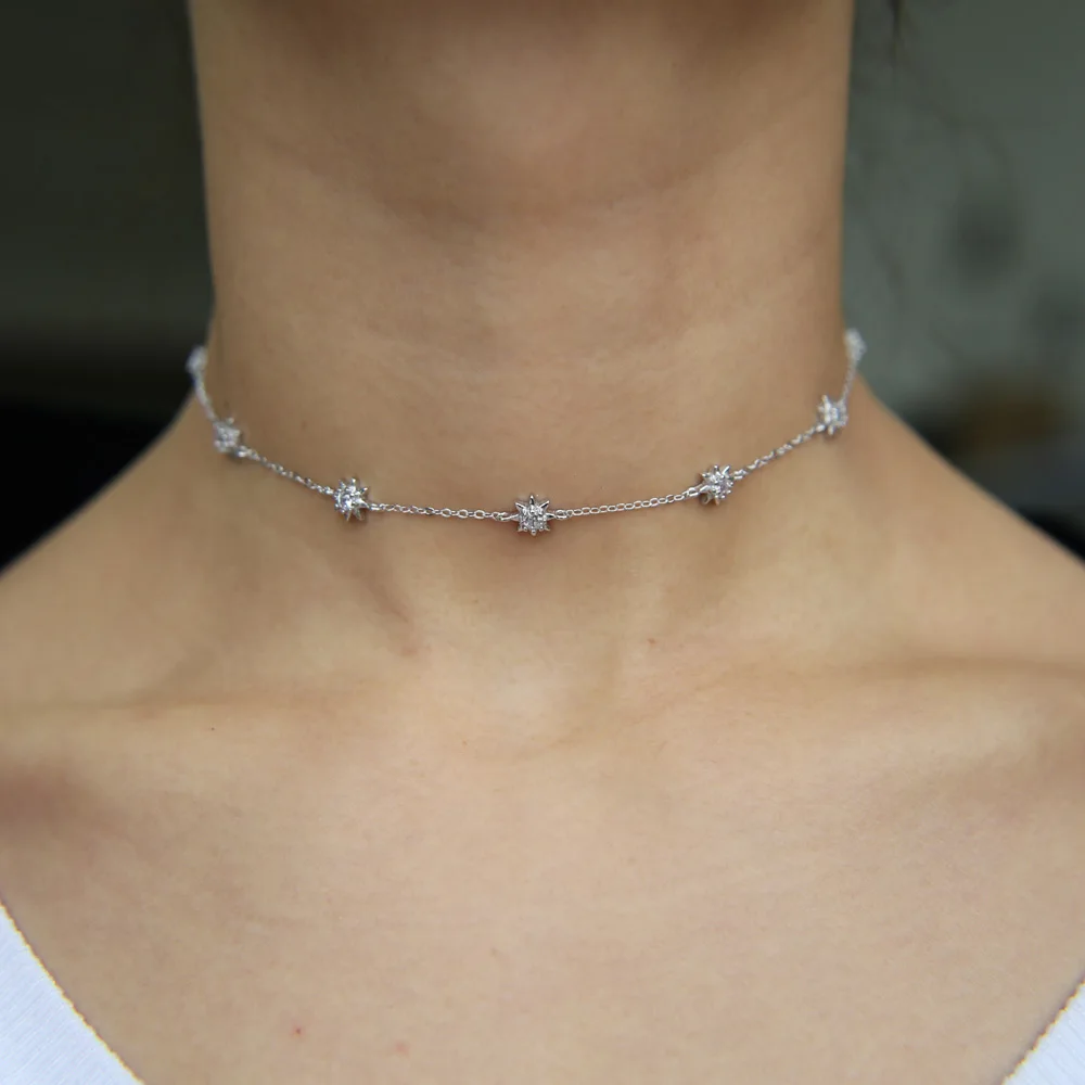 Женское многослойное ожерелье из стерлингового серебра 925 пробы изысканный