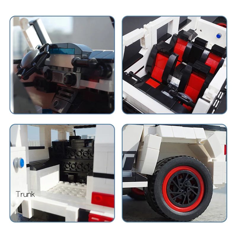 1048 шт техническая серия 1:16 G63 внедорожных гоночных автомобилей строительные