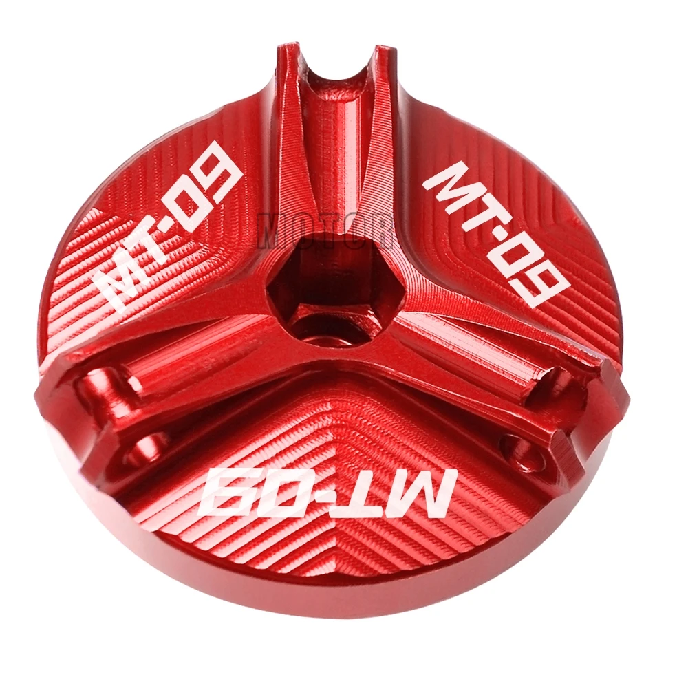 Red Для Yamaha MT-09 2013-/MT09 Tracer- MT 09 мотоцикл M20* 2,5 CNC масляный наполнитель чашки крышка двигателя масляный колпачок винт - Цвет: Red