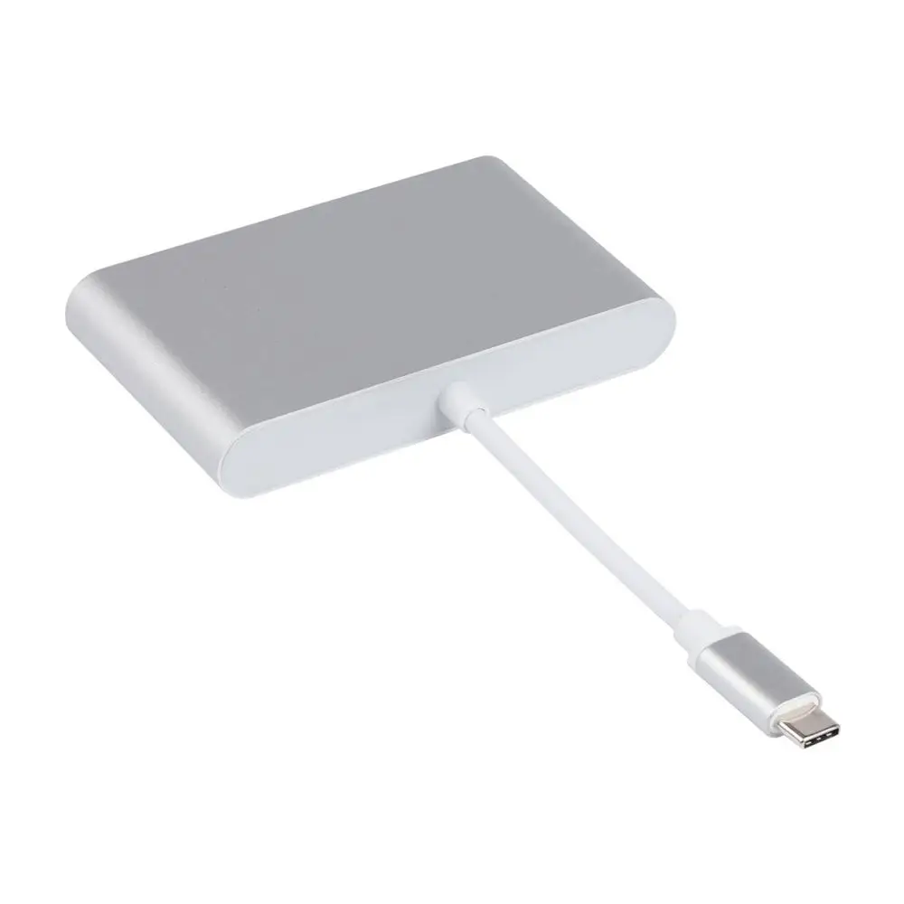 4 в 1 Тип USB C на HDMI 4K + Gigabit Ethernet (RJ45 Порты и разъёмы) 3 0 TypeC разъёмы с ножными