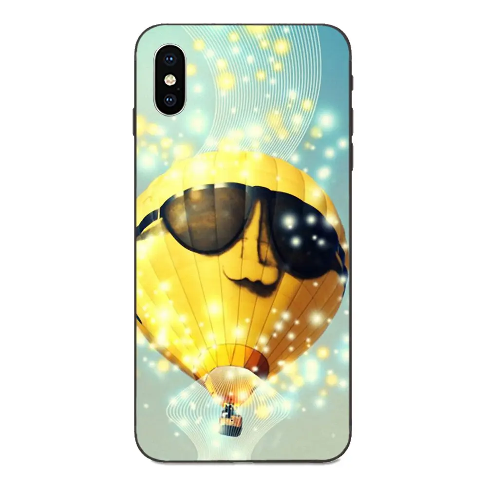 Smiley Balloon Abstract 3d Smileys для Apple iPhone X XS Max XR 4 4S 5 5S SE 6 6S 7 8 Plus Мягкий Силиконовый ТПУ черный