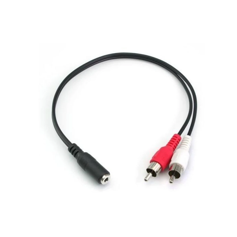 3.5mm 1/8&quot Stereo Female to 2 Male RCA Jack Adapter AUX Audio Y Cable Splitter1 | Электроника