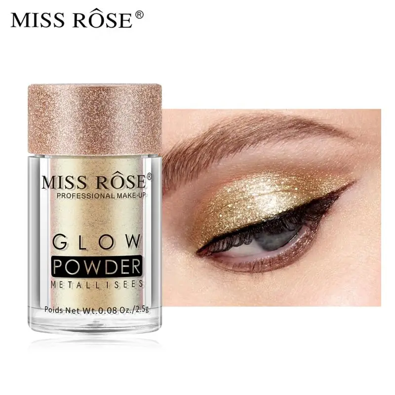 MISS ROSE 1 шт. новые мерцающие тени для век Пудра макияжа водостойкие Сияющие 3D