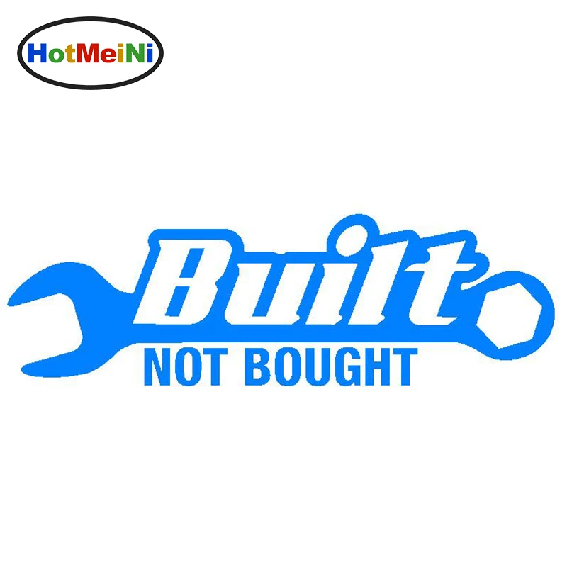 HotMeiNi 20,4x6,4 cm built Not bought V2 Автомобильная наклейка JDM Racing Drift Hoonigan Stance illest Turbo черный/серебристый - Название цвета: Синий