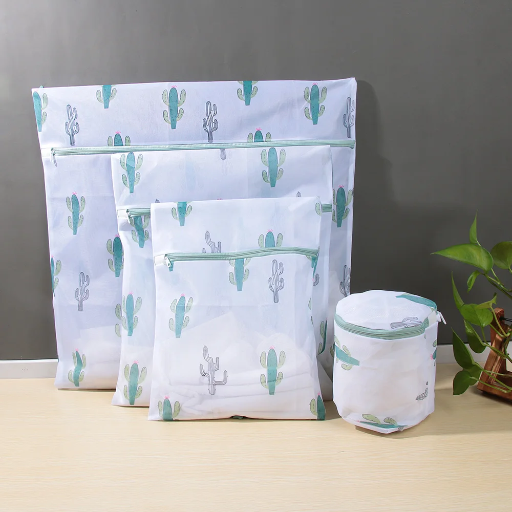 Сумка для стиральной машины с ананасовым КАКТУСОМ Сетчатая белья на молнии сумки