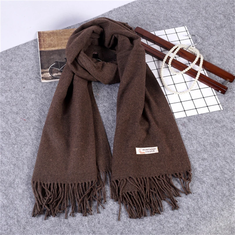 

Girita Winter Women's Scarves Shawls Warm Thicken Wraps Lady Pashmina Pure Blanket Cashmere Scarf Neck Headband Hijabs Stoles