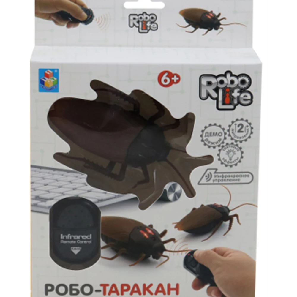 Игрушка интерактивная 1TOY Robo Life Робо-таракан на ИК упр (коричневый) Умная игрушка